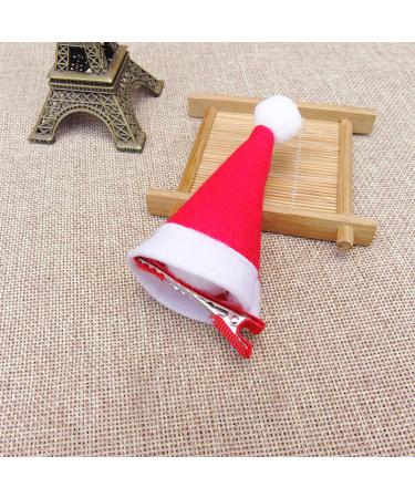 Minkissy Mini Santa Hat Hair Clips - 10Pcs Christmas Hairpins for Kids & Teens - Buy Online on GoSupps.com