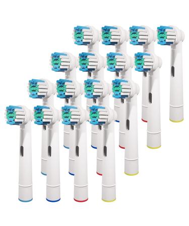 16 Pcs Replacement Toothbrush Heads Compatible with Oral B Braun Cross Clean  Professional Electric Toothbrush Brush Heads Refills for Oral-B Action Pro 500/750/1000/1500/3000/3757/5000/7000/7500/8000 16 Count (Pack of 1...