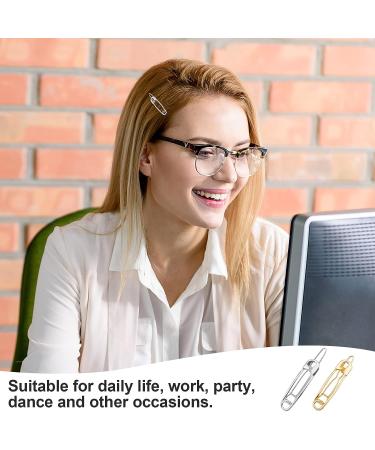 OIIKI 20PCS Goth Hair Clips | Safety Hair Pins for Women and Girls - Silver Gold Alloy Brooch Pin Shape Barrettes | Hollow Headwear Hair Accessories for Daily Use - Buy Online on GoSupps.com