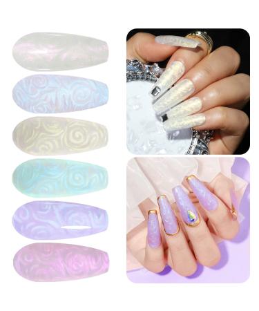 Vishine Pearl Gel Nail Polish Collection - Glitter Pearlescent Shell Gel Polish Set - 6Pcs 8ml Soak Off LED UV Lamp Required - DIY Manicure - Classic Pearlescent Shades - Buy Online on GoSupps.com