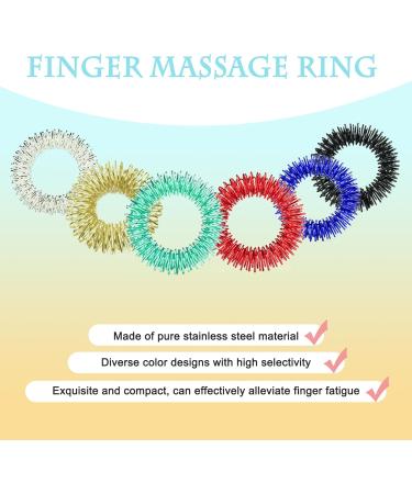 Dalaetus 31 Acupressure Rings with Cord Bag | Stress Relief Massage Rings for Adults & Teens | Noiseless Sensory Finger Toys - Buy Online on GoSupps.com
