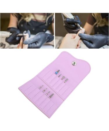 Nail Grinding Bits Organizer Bag Fashionable Nail Drill Bit Storage Portable Multilayer Pouch with PU Leather for Home Salon - Buy Online on GoSupps.com