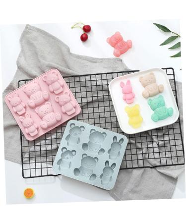 Zerodeko 2pcs Cake Mold Keychain Silicone Molds Ice Cube Candy Muffin Top Pans for Baking Resin Molds Silicone Molds for Candles Candle Molds Rabbits Bunny Chocolate Mold Cartoon Silica Gel 15.9X14.1CM - Buy Online on GoSupps.com