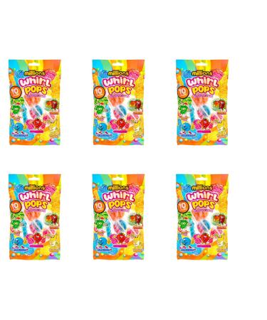 Million Mini Whirl Pops 10 Pack - Experience The Delicious Taste Of Million In Lollipop Form With This Fabulous Pack Of Sweets - Pack of 6