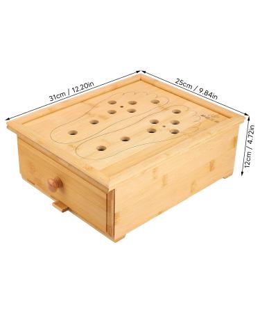 Premium Anggrek Foot Moxibustion Box - 6 Compartment Moxaroller Holder with Ventilation Slots for Optimal Foot Therapy - Buy Online on GoSupps.com