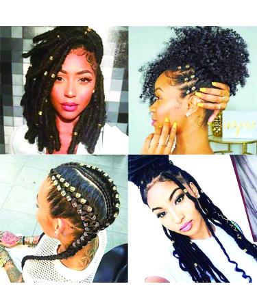 200 Pieces Dreadlock Jewelry - Adjustable Microring Pearl Hair Cuffs & Clips (Silver & Gold) for Braids & Dreadlocks - Buy Online on GoSupps.com