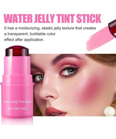 Milk Jelly Tint Milk Cooling Water Jelly Tint Makeup Lip Tint Jelly Blush Stick Sheer Lip & Cheek Stain Solid Moisturizer Stick Buildable Watercolor Finish (Rose Pink) - Buy Online on GoSupps.com