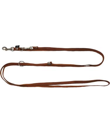 Elropet Adjustable Dog Leash for Small Dogs - Mini Double Linen 2m-5m Length 10mm Width 4 Times Adjustable in Brown - Buy Online on GoSupps.com
