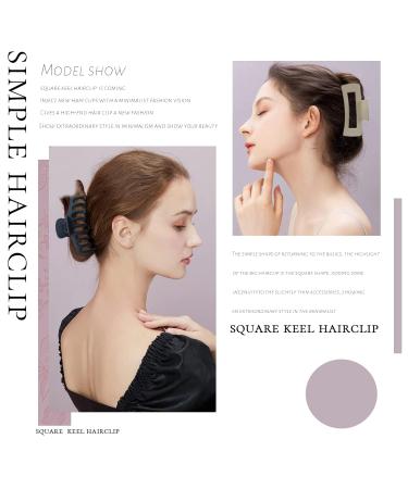 Shop Kavya Big Thick Hair Clips - Slide-Resistant Rectangular Hair Jewelry Set (4) | Perfect for Women | International Shipping Available - Buy Online on GoSupps.com