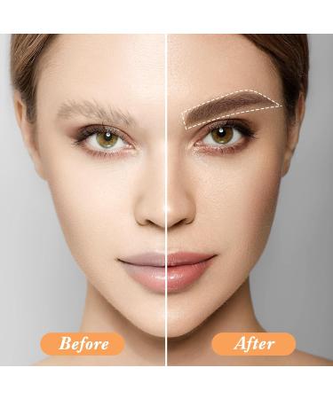 MWOOT 6 Sheets Hair-Like Eyebrow Tattoos Stickers 4D Natural Fake Eyebrow Transfers Stickers Waterproof Temporary Brow Grooming Shaping Eyebrow Stickers for Women and Girls(Brown-05) - Buy Online on GoSupps.com