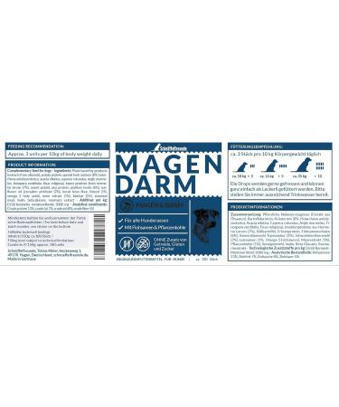 Schn ffelfreunde Magen Darm - Dog I Digestive Supplements for Dogs - Tablets for Digestive and Gastric Support - Made in Germany (150g) - Buy Online on GoSupps.com