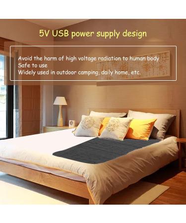 Zerodis USB Heated Ceiling Blanket - Quick Heating 5V Soft Travel & Home Multi-Purpose - Perfect for Couch Bed & Car - Black - Buy Online on GoSupps.com