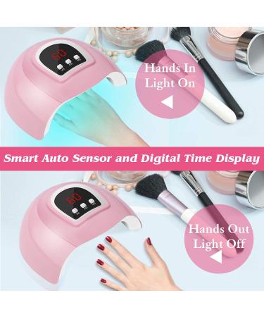54W LED Nail Lamp Professional Dryer with Timer/Sensor/LCD - Portable & Suitable for Fingernails/Toenails - Home & Salon - Buy Online on GoSupps.com
