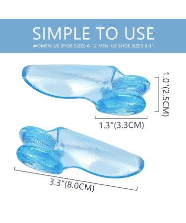 Bunion Cushion Protector 1 Pair - Toe Separator Gel Pads for Foot Pain Relief - Self Pedicure Corns Treatment - Blue, One Size - Buy Online on GoSupps.com