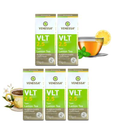 VENESSA VLT 2 5 Lemon Tea Lot de 5 x 1 kg - Boisson instantan e en poudre - Boisson th au go t d licieusement acide du citron