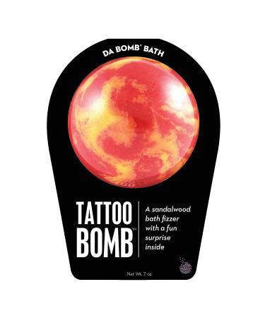 Da Bomb Tattoo Bath Bomb Red/Yellow - Vibrant Colors for a Relaxing Soak - Buy Online on GoSupps.com