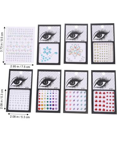 Didiseaon 8 Sheets Facial Rhinestone Stickers Nail Art Gems Eye Gems Stickers Face Jewelry Self Adhesive Rhinestone Stickers Halloween Face Crystals Rhinestone Face Stickers Rhinestones 9.5X7.5X1CM Assorted Color - Buy Online on GoSupps.com