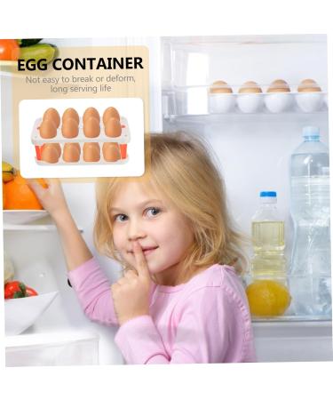 GLEAVI 2pcs Box Egg Carton Eggs Egg Holder Plastic Container Egg Storage Case Side Door Crisper re-usable - Buy Online on GoSupps.com