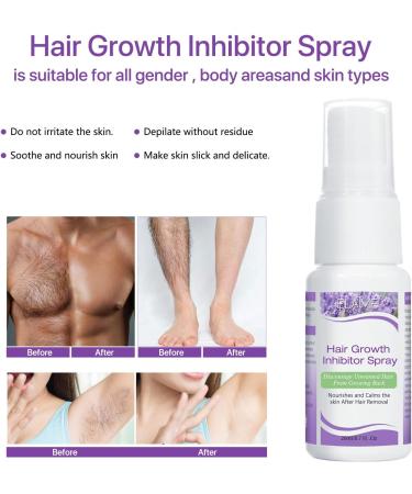 Spray inhibiteur de croissance des cheveux Ralentit la repousse du corps du visage des bras des aisselles et des jambes apr s l' pilation la cire - Buy Online on GoSupps.com