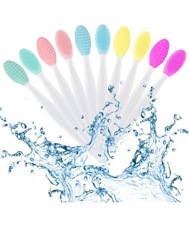 Lip Brush Tool maxin 10 Pcs Double-Sided Lip Brushes Exfoliating Silicone Lip Scrub Brush Nose Lip Cleanser Facial Cleaning Tool for Smoother and Fuller Lip Appearance for Men Women - Buy Online on GoSupps.com