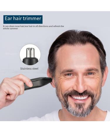 Men's Electric Nose Hair Trimmer | Stainless Steel USB Rechargeable Portable & Washable | Safe & Durable Travel Essential (Black - Buy Online on GoSupps.com