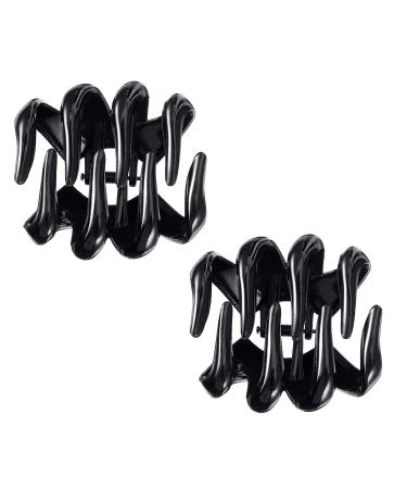 6 Pieces 6 cm No-Slip Octopus Hair Clips - Black Hairpins with Grip - Buy Online on GoSupps.com