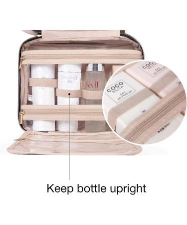 BAGSMART Large Black Travel Toiletry Bag with Hanging Hook - Water-resistant Organizer for Makeup, Cosmetics, Accessories, Shampoo, Toiletries - Buy Online on GoSupps.com