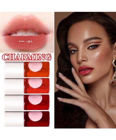 4Pcs Lip Tint Stain Set - Long Lasting Mini Liquid Lipstick | Non-Sticky Matte Velvet Lip & Cheek Tint | Waterproof & Moisturizing Lip Makeup - Buy Online on GoSupps.com