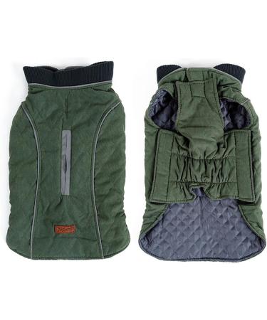TFENG Reflective Dog Jacket Green - Warm Puffer Vest for Puppy - Size L (Chest 54-64cm Back 38cm) - Buy Online on GoSupps.com