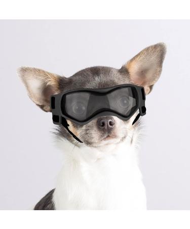 Enjoying dog glasses for small dogs UV protection sunglasses for small breeds outdoor dog glasses anti-fitting/wind/dustproof eye protection cool black black-cool black