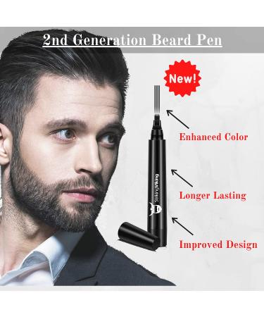 Striking Viking Beard Pencil Filler for Men - 2 Pack Black Waterproof Beard Pen Kit - Fill, Shape & Define Your Beard - Long Lasting Formula - 3 Piece Set - Buy Online on GoSupps.com