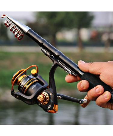Dingbear Telescopic Carbon Fishing Rod - 1.8m Sea & River Angelrute | Durable & Portable Mini Rod - Buy Online on GoSupps.com