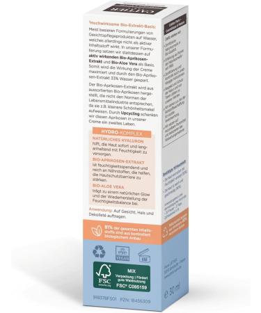  CATTIER PARIS CATTIER PARIS Moisturizing Day Cream - Certified Natural Cosmetics - With Natural Hyaluronic Acid - 30ml - Buy Online on GoSupps.com