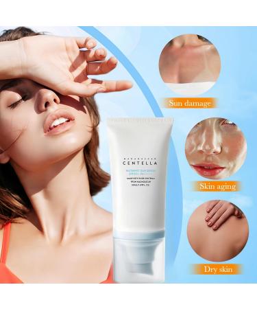 Centella Sunscreen Water-fit Sun Serum Sun Cream SPF50+ PA++++ Centella Sunscreen SPF50 Calming Moisture Daily Sunscreen SPF50 Face Moisturiser Korean Sunscreen Skin Care Suncream SPF50 UV Defense - Buy Online on GoSupps.com