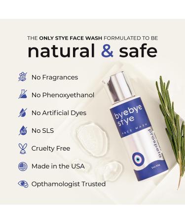 Prospela Bye Bye Stye Eyelid & Eyelash Cleanser Gel for Irritated, Red, Puffy Eyes - With Green Tea, Chamomile & Caffeine Formula - 2 fl oz - Buy Online on GoSupps.com