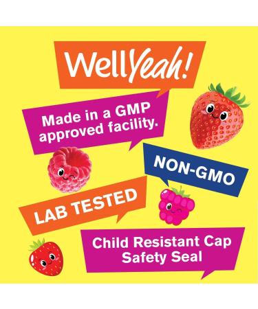 Kids Prebiotic Fiber Gummies for Digestive Support - 60 Vegan & Gluten-Free Berry Flavored Gummies - Buy Online on GoSupps.com