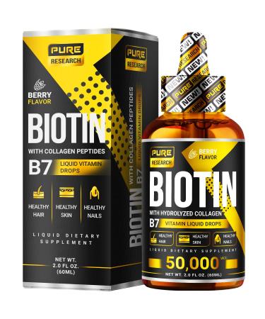 Biotin & Collagen 25,000 mcg for Hair, Skin & Nails - 60 Servings