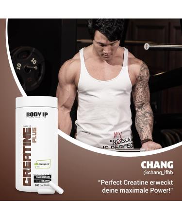 Body IP Perfect Creatine Plus - Pure Creapure Creatine Monohydrate for Muscle Building & Performance | 180 Vegan Capsules | Made in Germany - Buy Online on GoSupps.com