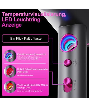 TISOUTEC Professional Hair Dryer 2400W with AC Motor Ions & Diffuser - 4-in-1 Hot/Cold 3 Speed/Heat Levels for Fast Drying - Travel-Friendly Hair Care Solution - Buy Online on GoSupps.com