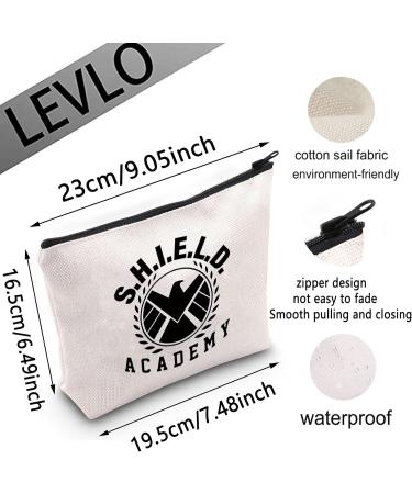 Levlo Agent Shield TV Show Cosmetic Bag | Shield Academy Make-Up Zip Pocket | Perfect Gift for Shield Fans & Girls - Buy Online on GoSupps.com