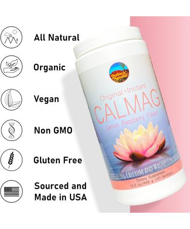 Outback Naturals CalMag High Absorption Powder Supplement - Lemon Raspberry Flavor 16.5 oz - Buy Online on GoSupps.com