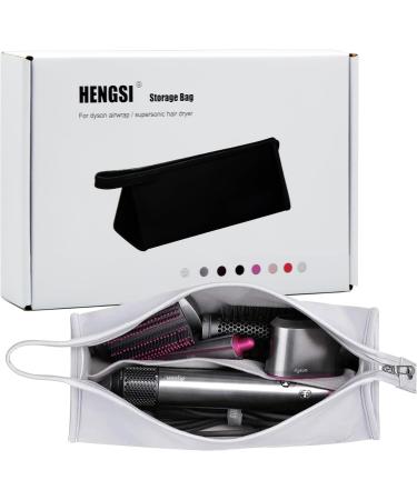  Dy Travel Bag for Dyson Airwrap Styler Complete LongSupersonic Hairdryer & Accessories Organizer PU Leather Waterproof Silver silver - Buy Online on GoSupps.com