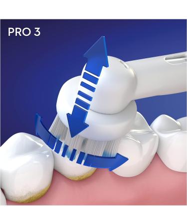 Oral-B Pro 3 3000 Sensitive Clean Electric Toothbrush - 3 Cleaning Modes & 360 Pressure Control for Optimal Dental Care - Buy Online on GoSupps.com