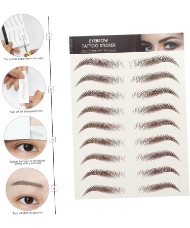 Beavorty 72 Sheets Waterproof Eyebrow Stickers Makeup Eyebrows Sticker Eyebrow Tool Transfer Stickers - Buy Online on GoSupps.com