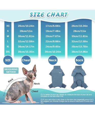 Shop Hjyokuso Sphynx Cat Clothing - Breathable & Soft Sweaters for Sphynx Cornish Rex & Devon Rex | Warm Catwear in XXL Blue - Buy Online on GoSupps.com