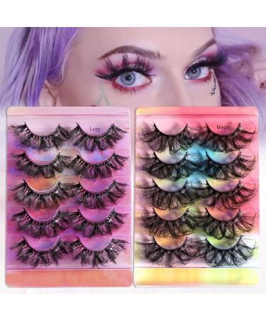 Shop 5 Pairs 8D Curved Exploded False Eyelashes - Multi-Layered Thick Curling Natural Look | International Shipping Available - Buy Online on GoSupps.com