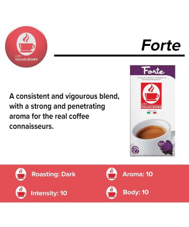 Caffe Bonini Nespresso Compatible Gourmet Espresso Capsules for Original Line Nespresso Machine 50 Count (Forte - Intensity 10) - Buy Online on GoSupps.com