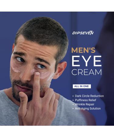 DIPSEVEN Men's Eye & Face Care Bundle Anti-Aging Eye Cream + Wrinkle Defense Beef Tallow Reduce Puffiness Dark Circles Wrinkles Dry Skin Peptides Hyaluronic Acid Niacinamide Caffeine - Buy Online on GoSupps.com