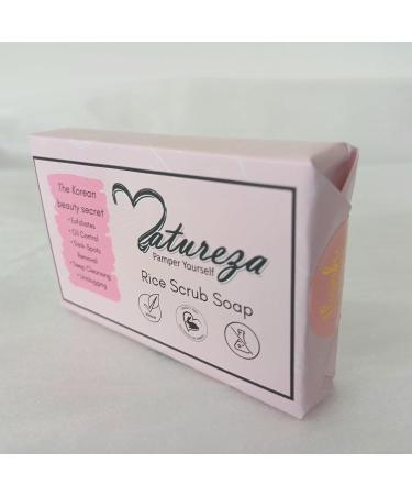 Natureza Organic hand soap Rice milk body scrub soap for tan removal skin brightening 90g - Buy Online on GoSupps.com