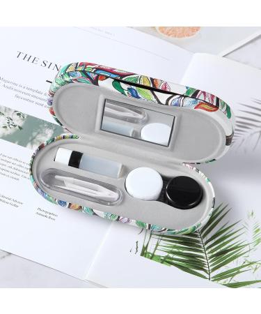 Aitime 2-in-1 Contact Lens Container Kit Portable Double-Sided Case & Glasses Storage with Marbling Design | Multifunctional Compact Set for Travel - Buy Online on GoSupps.com